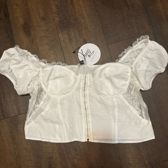 NWT PRINCESS POLLY CORSET TOP romantic cottagecore lace coquette 12 - Picture 3 of 6